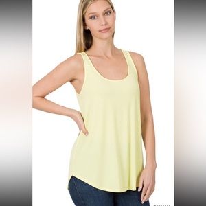 Soft scoop neck tank top by Zenana SZ- XL. NWT